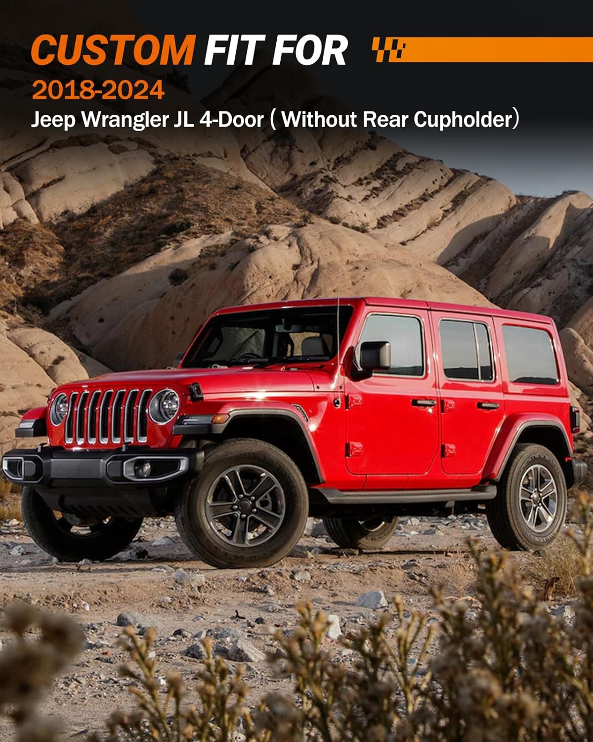 SEALIGHT Premium PU Leather Seat Covers for Wrangler JK JL 4/2 Door 2018-2026 Models | Waterproof, UV Resistant, Custom Fit | Easy to Install & Clean, Front Seat Only