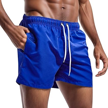 Herren Badehose 4XL Mit Reißverschlusstasche - Schnelltrocknend Boardshorts Lang