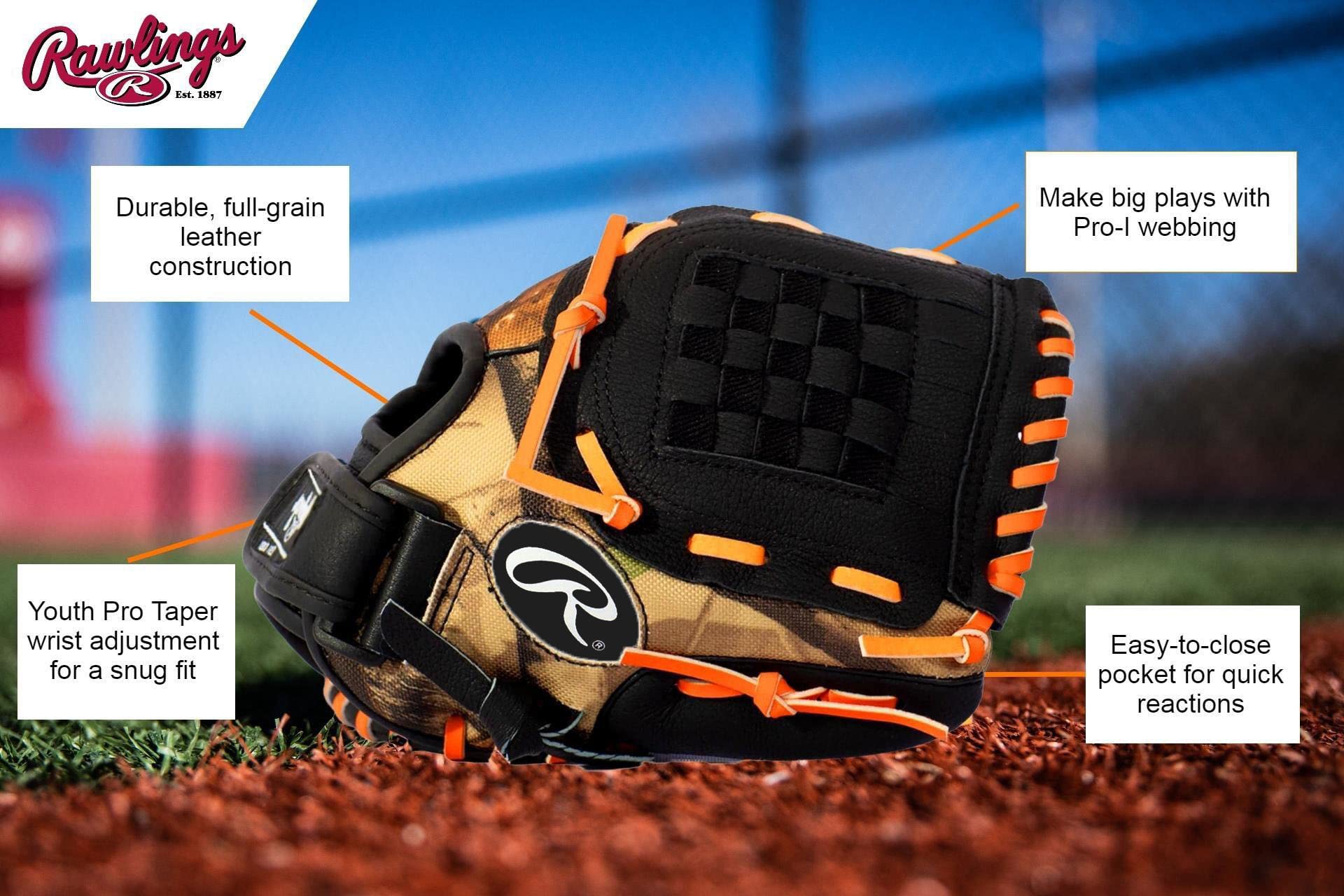 Amazon | Rawlings プレイメーカー 迷彩柄 キッズ 野球グローブ