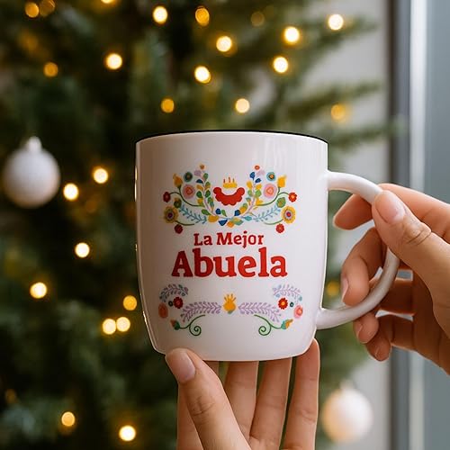 Miniatura 2 de Triple Gifffted Taza de café La Mejor Abuela, ideas de regalos para la mejor abuela en español para Navidad, Día de la Madre, Navidad, cumpleaños