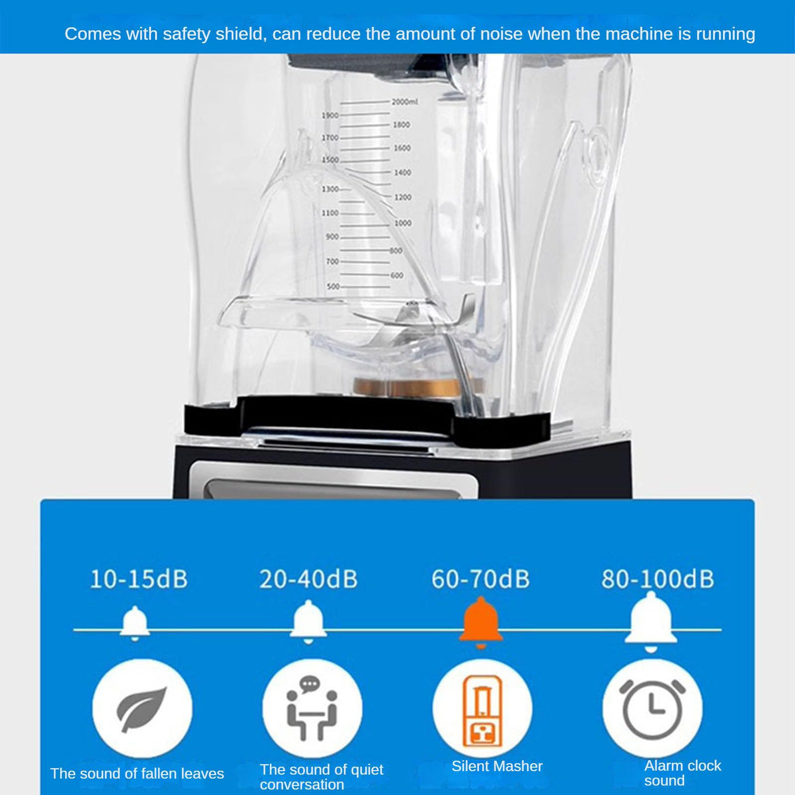 Trituradora de tejidos de alta velocidad, molinillo de laboratorio de 28000 rpm, capacidad de 2 litros con seis cuchillas de acero para aplicaciones alimentarias, bioquímica y medicina