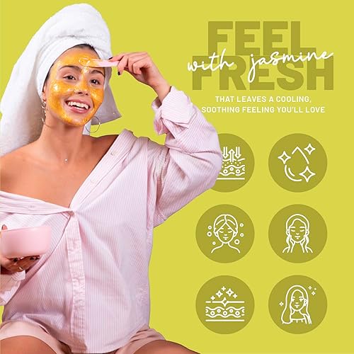 Miniatura 3 de BRÜUN Mascarilla de gelatina de jazmín para el cuidado de la cara, un tarro de máscara de goma de 23 onzas líquidas para 30 a 35 tratamientos, un