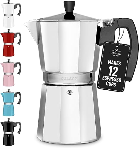Miniatura 20 de Zulay Moka Pot - Cafetera para estufa de café expreso, a prueba de fugas, acero inoxidable, fácil de limpiar, mango y perilla resistentes al calor,