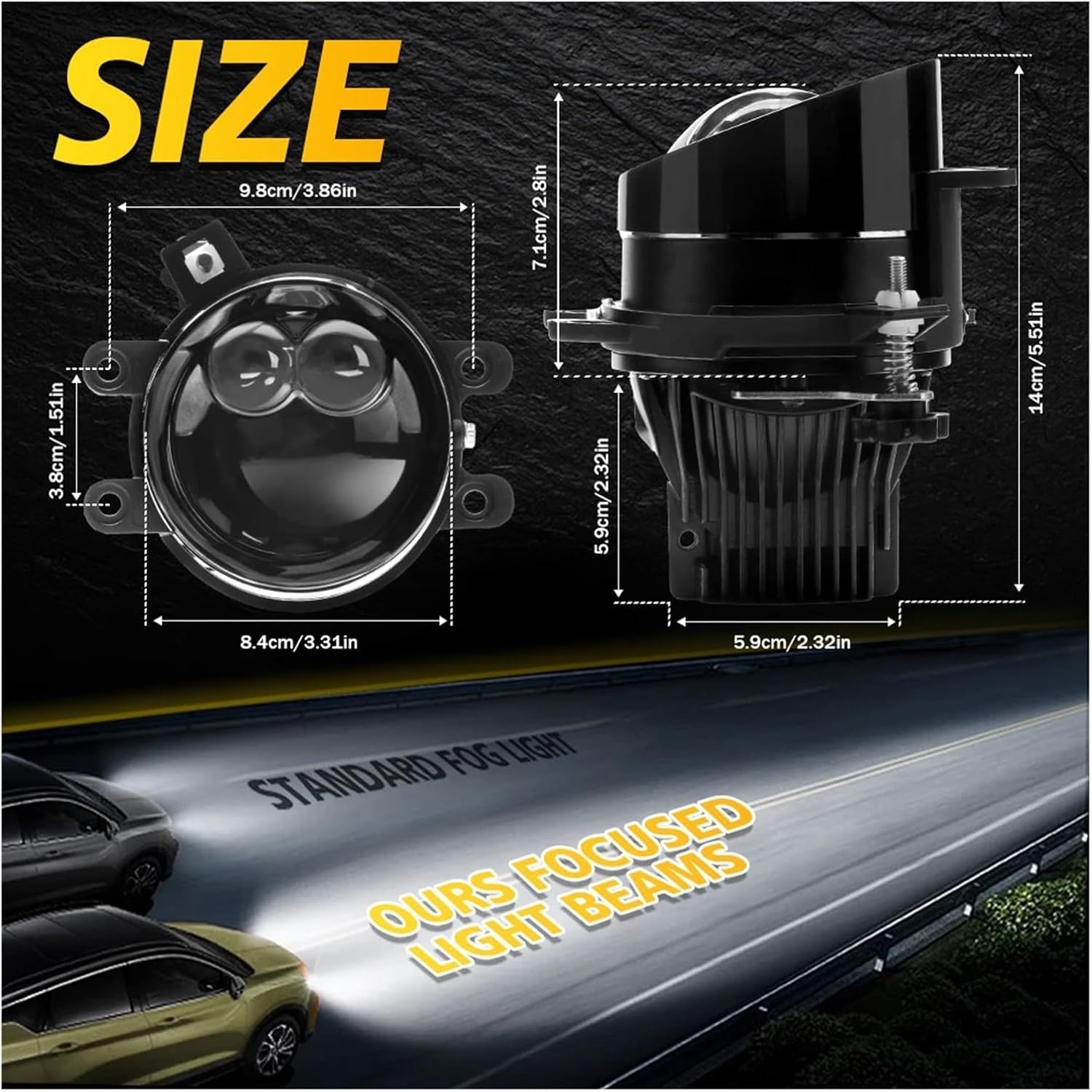 Auto Fog Light Compatible for Toyota Corolla 4D 2007 2008 2009 Projector Lens Assembly Lamp Bulb Car Accessories