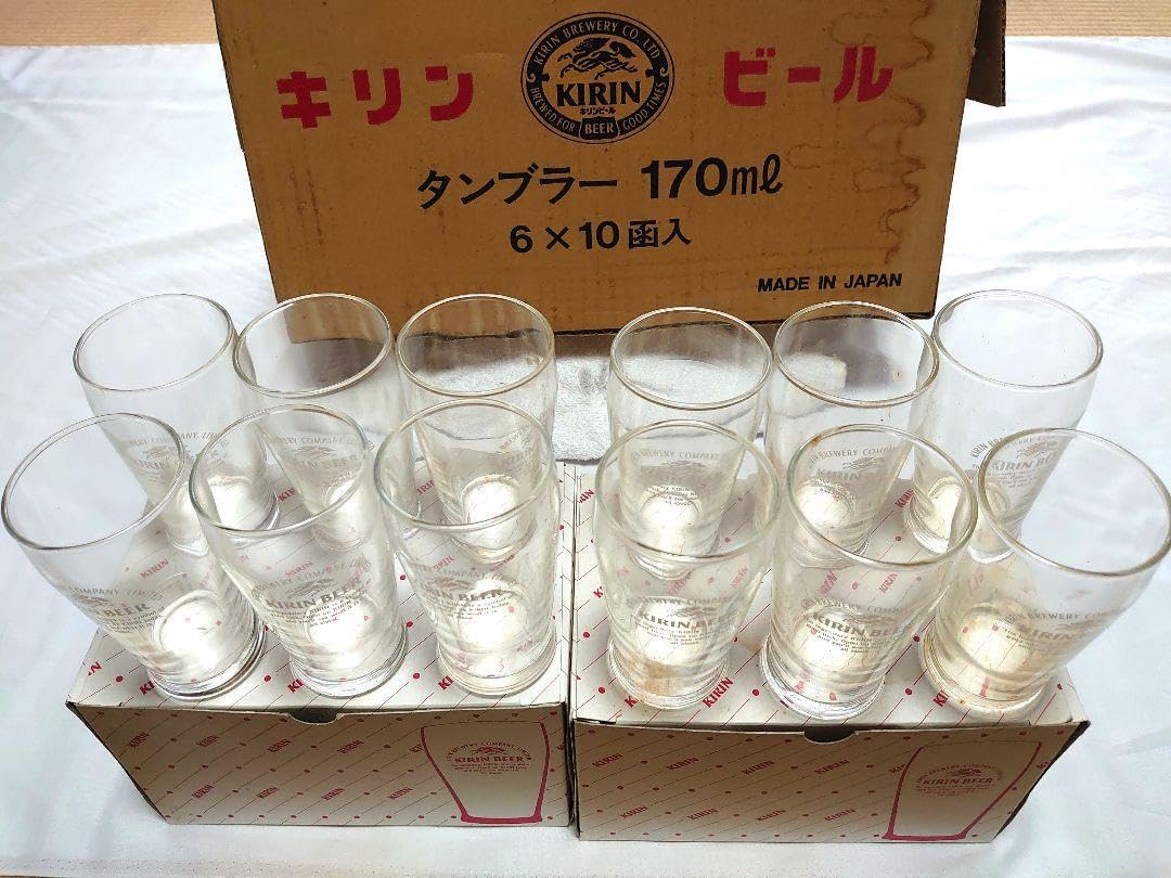 Amazon | キリンビールタンブラー170mlレトロ12個 | ノー