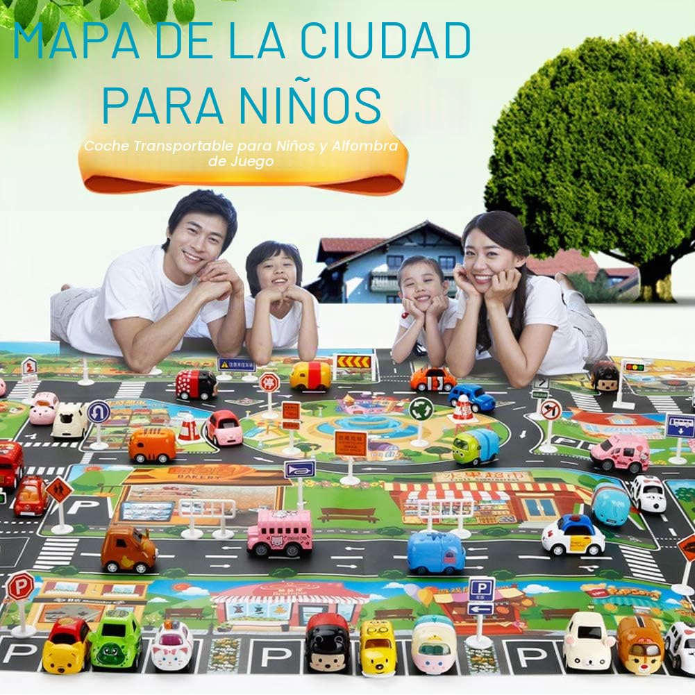 Vantiyaus Alfombra de plástico para juguetes, alfombrilla de salpicaduras, lavable para suelo o mesa, de PVC para niños, ideal para jugar con coches y juguetes.