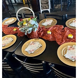Terracotta Table Runners 35x120 Inch - Cheesecloth Table Runner for Party Birthday Wedding Bridal Baby Shower Decorations, 10ft Inches Farmhouse Boho Gauze Sheer Cheese Cloth Table Runners Terracotta Table Runners 35×120 Inch Cheesecloth Table Runner for Party Birthday Wedding Bridal Baby Shower Decorations 10ft Inches Farmhouse Boho Gauze Sheer Cheese Cloth Table Runners