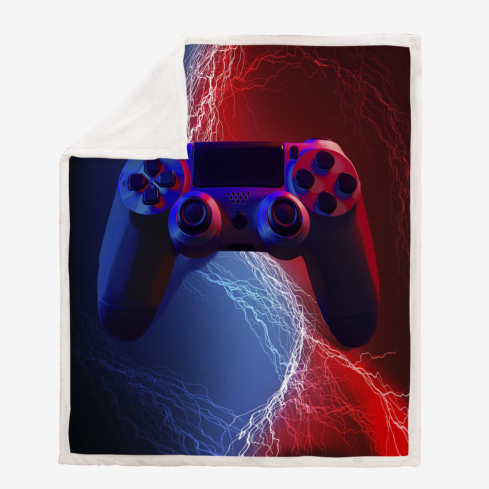 Gaming Sherpa Deken Galaxy Gamepad Pluche Dekens en plaids voor Kinderen Jongens Tieners Gamer Fleece Gooi Deken Video Game Controller Fuzzy Deken voor Bed Sofa Blauw Eenpersoons 127 x 152 cm Gaming Sherpa Deken Galaxy Gamepad Pluche Dekens en plaids voor Kinderen Jongens Tieners Gamer Fleece Gooi Deken Video Game Controller Fuzzy Deken voor Bed Sofa Blauw Eenpersoons 127 x 152 cm