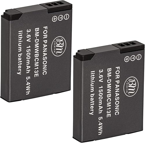 BM Premium Paquete de 2 baterías DMW-BCM13E para Panasonic Lumix DC-TS7, DMC-FT5A, LZ40, TS5, TS6, TZ37, TZ40, TZ41, TZ55, TZ60, DMC-ZS27, DMC-ZS30,