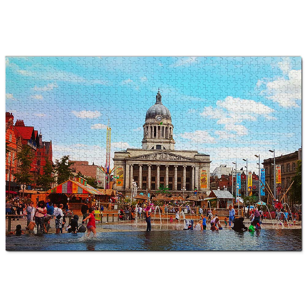 Great Britain England Nottingham Puzzle 1000 pieces puzzle adults game graphic travel souvenir 50x70CM — image 1