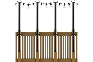 String Light Poles for Deck Railing Clamp