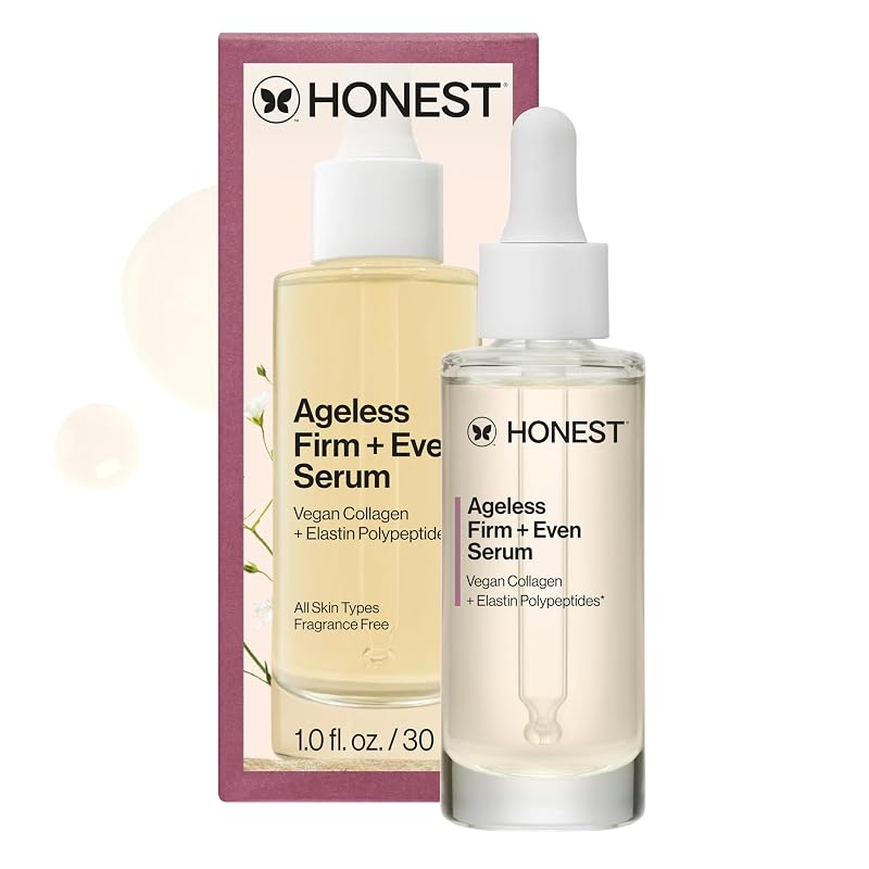 Sérum facial Honest Beauty com peptídeos de colágeno e elastina veganos, sem fragrância, 30 mL