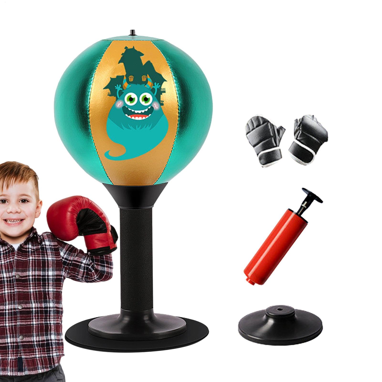 Saco de Boxeo Rage, Saco de Boxeo de Escritorio | Linda Bolsa de Velocidad con Ventosa de Mesa,Juguetes Divertidos para Equipos de Boxeo, Juguetes portátiles de relajación de Boxeo para niño
