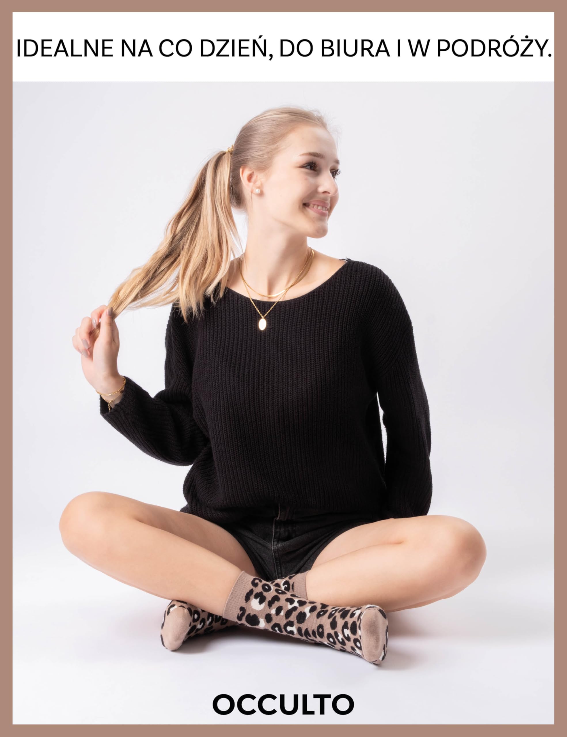 Occulto panterkę skarpetki damski 6 pak (model: Leonie), bawełniane skarpety