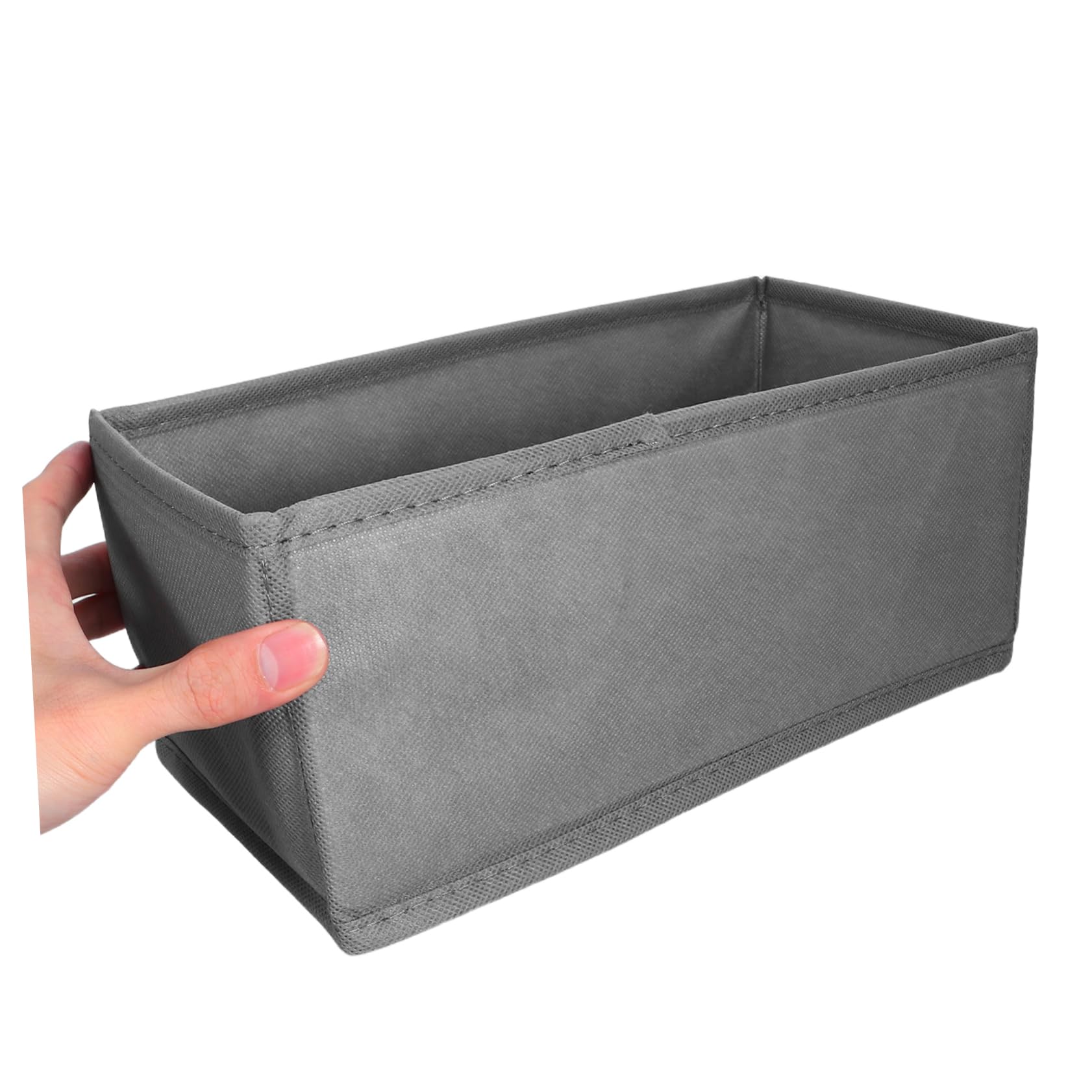 Zerodeko Organizzatore per Cassetti Biancheria 6 Pezzi Non Tessuto | Scomparti Indipendenti, Struttura Robusta, per Cassetti di Armadi e Cassettiere, Grigio