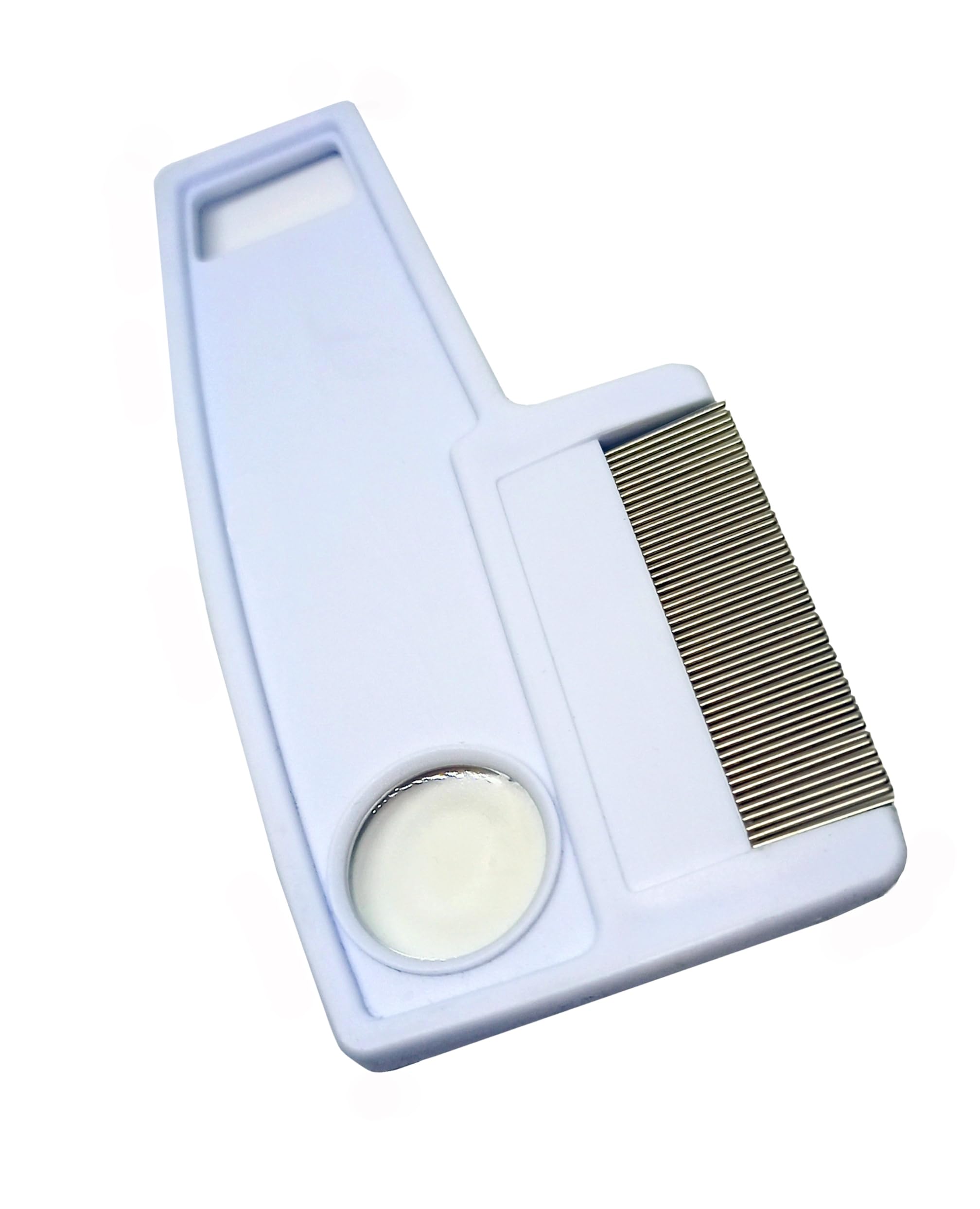 Q DHandle Magnify Steel Teeth Lice Nit Eggs Remover comb Kangi Remove Dendruff Dust Louse flea Suitable for All Hair Type Kids Babies Boys Girls Teens Men Women Pets Dogs Multiupurpose