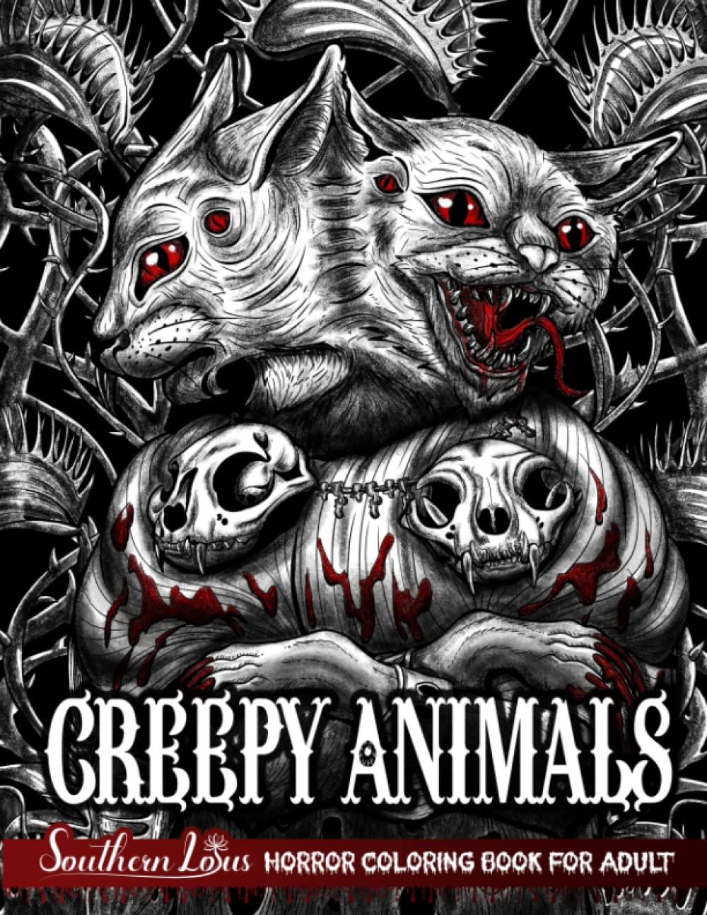 Creepy Animals Coloring Book: Stress Relieving And Having Fun With ...