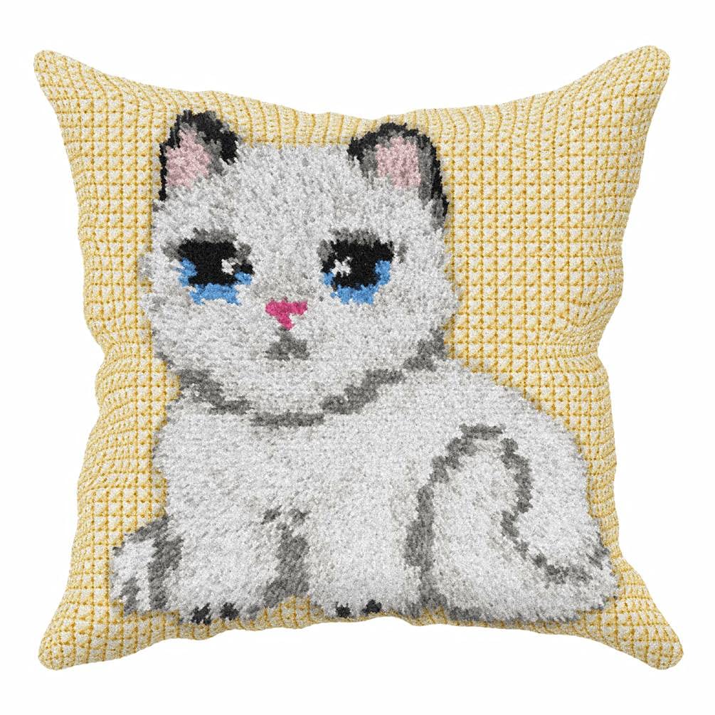 Kit point de croix Chaton 25x25 anti-stress pour débutant