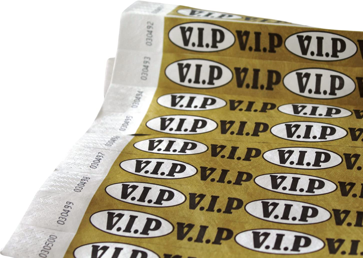 WristID Tyvek Paper Wristband VIP Printed Gold Pack of 100 On Amazon 1