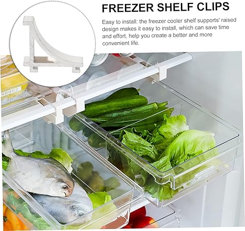 Miniatura 4 de ABOOFAN 32 ganchos de repuesto para estante de gabinete, soporte de estante de pared, soporte para estante refrigerador, soporte duradero para