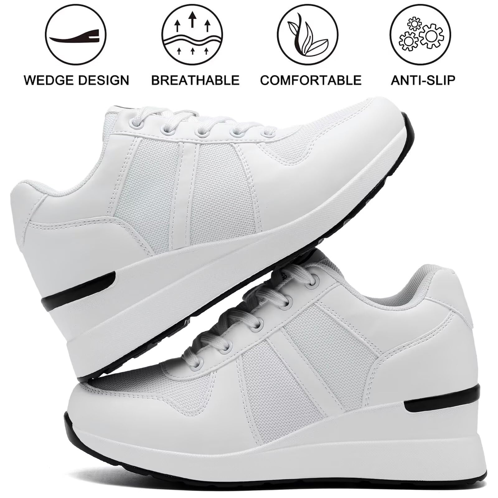 Zapatillas de Cuña para Mujer, Tacón de Cuña de 6 CM