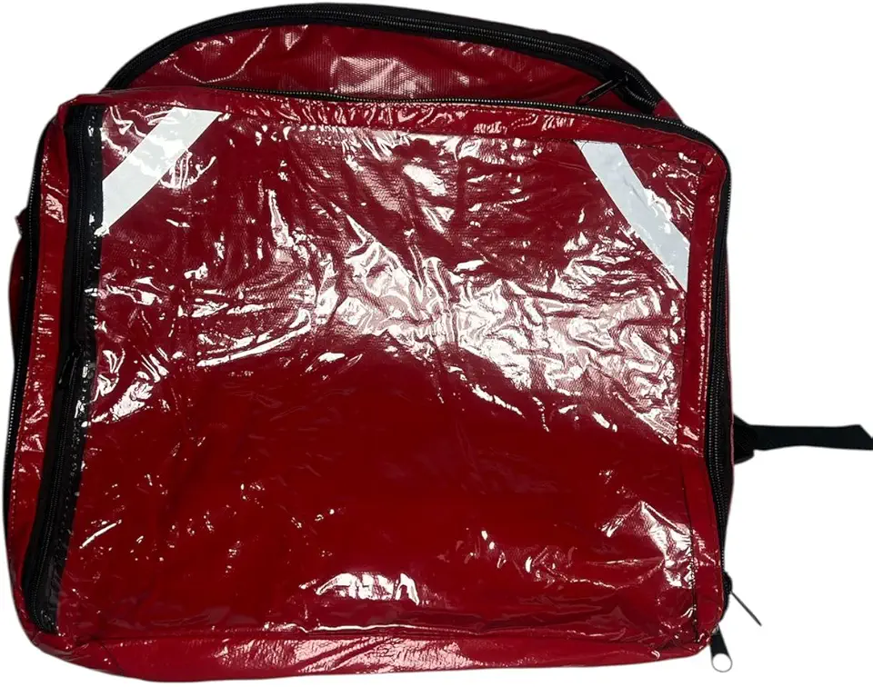 Mochila Bag Motoboy 45L – Ideal para Delivery (BAG VERMELHA SEM ISOPOR)