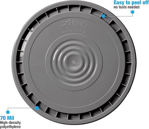 Miniatura 2 de Consolidated Plastics Tapas fáciles de despegar de grado alimenticio para cubos de 3.5, 5, 6 y 7 galones (paquete de 120 unidades) tapas