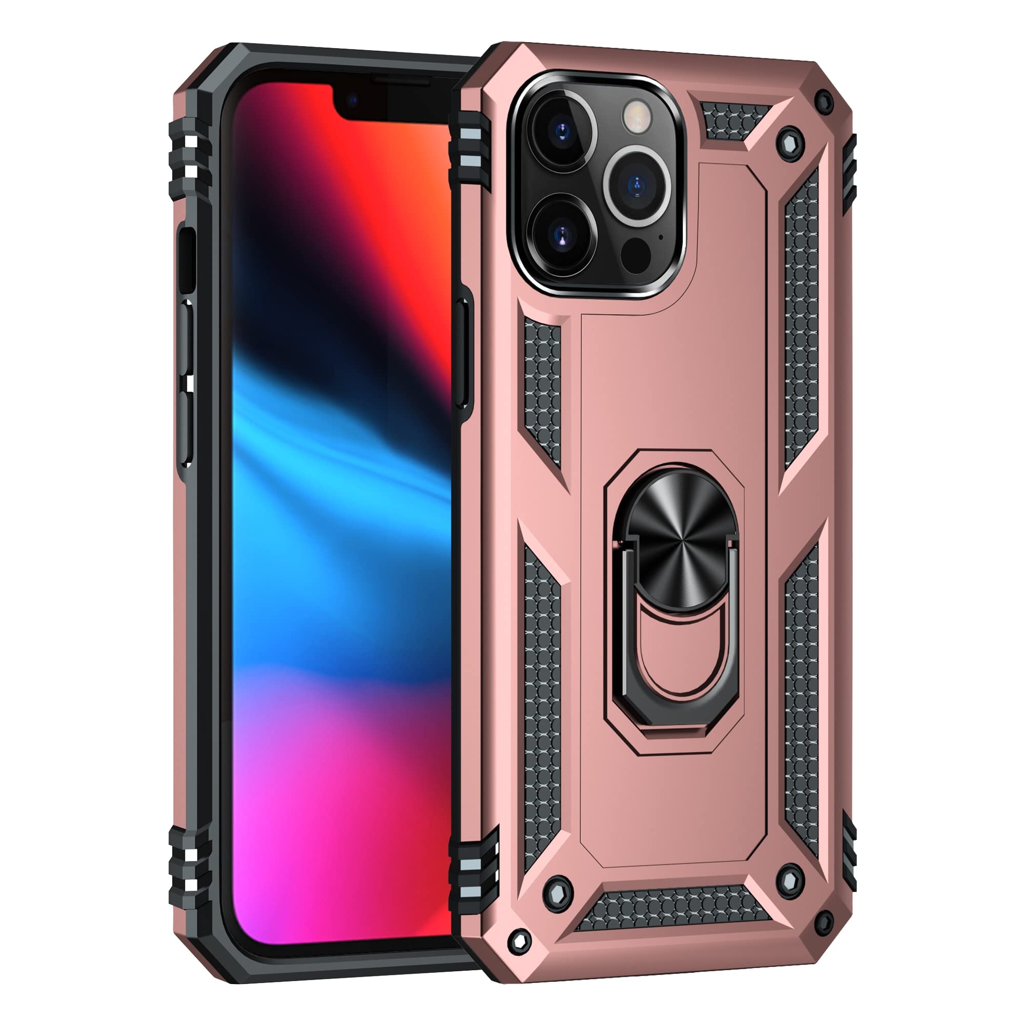La nueva funda magnética para teléfono es adecuada para iPhone 13 12 11 Pro Max XR XS Max funda de teléfono (color: oro rosa, tamaño: para iPhone 11 Pro)