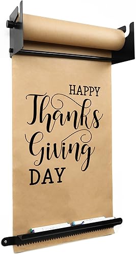 Dispensador de papel kraft de 36 pulgadas para montaje en pared, dispensador de papel de carnicero, cortador de rollos de papel, ideal para el