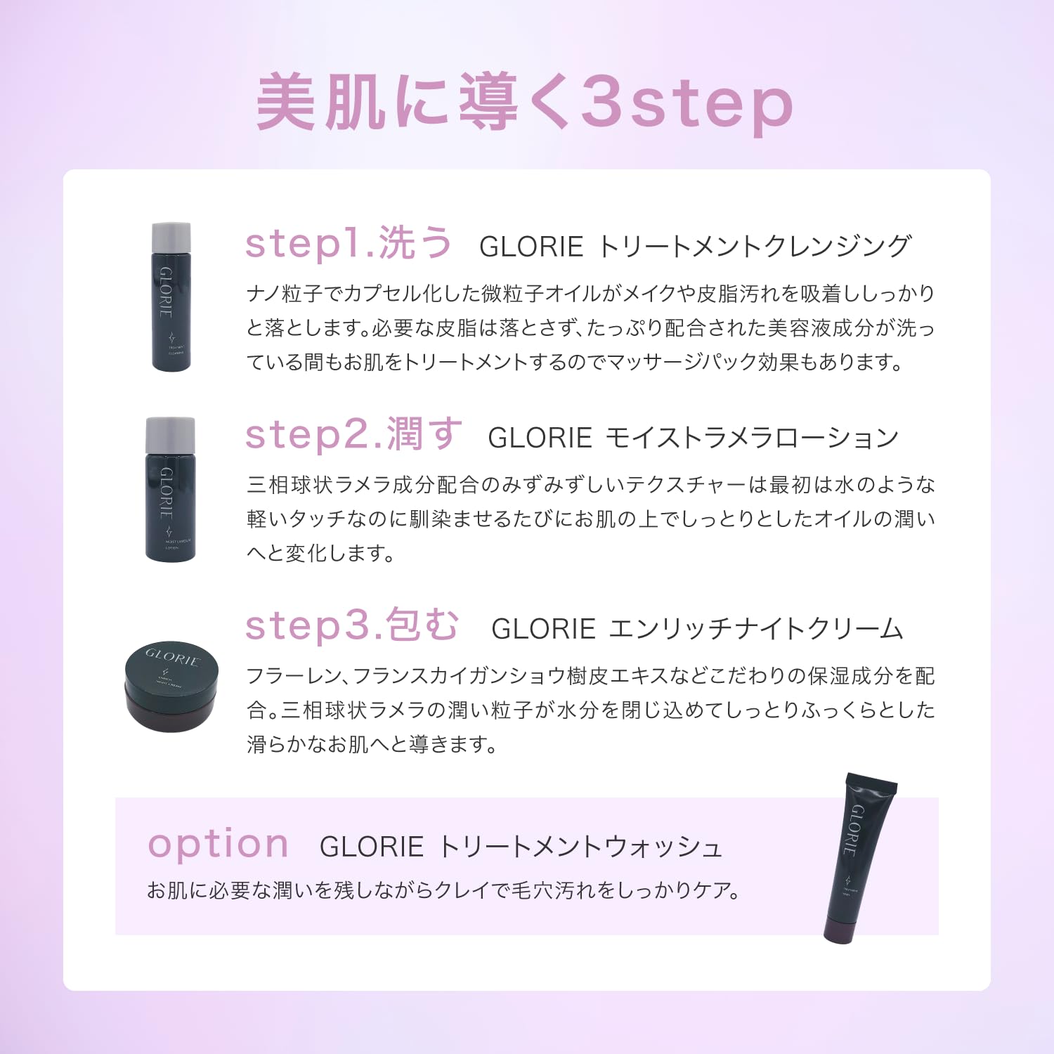 Amazon.co.jp: GLORIE グロリエ 【大人の本気化粧品】 トライアル 
