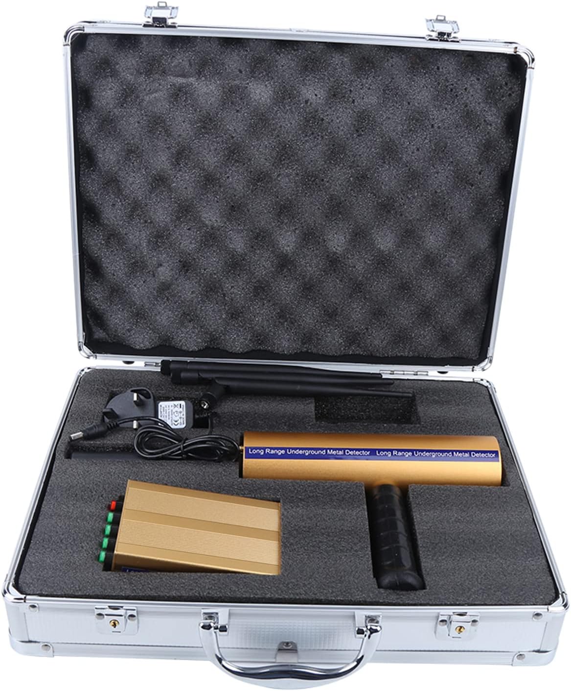 Metal Detector 1400 Meters, 12V 25M Inspection Depth Treasure Scanner Rechargeable Batteries Remote Search Location Detection Underground Metal Finder