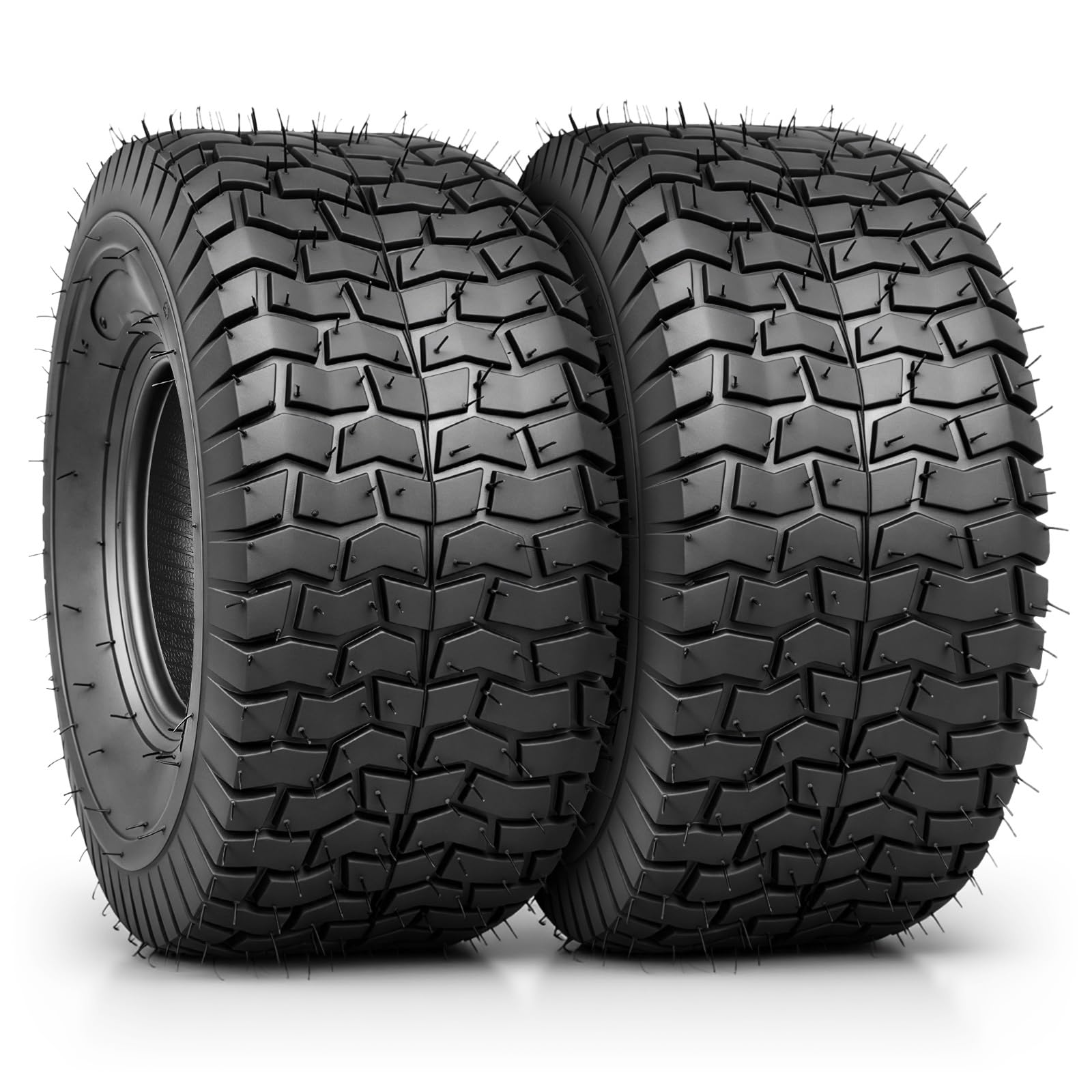 PROPARTS Set of 2 16x6.50-8 Lawn Mower Tires - 4PR 16x6.5-8 Tires for Garden &amp; Tractor, 615lbs Capacity, Fits Grass Mud Hilly Terrain