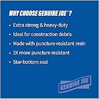 Vista 11 de Genuine Joe GJO01535 - Forro resistente para latas de baja densidad y resistente a pinchazos, capacidad de 60 galones, 56 pulgadas de largo x 39