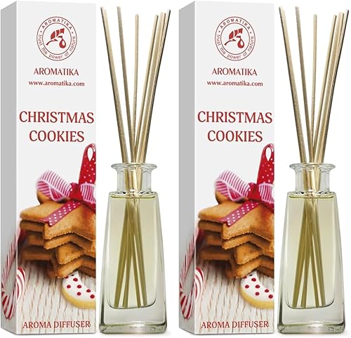 Miniatura 10 de Difusor de aroma de galletas navideñas de 3.4 onzas líquidas, difusor de junco, fragancia para habitación, fragancia para el hogar, ambientador,