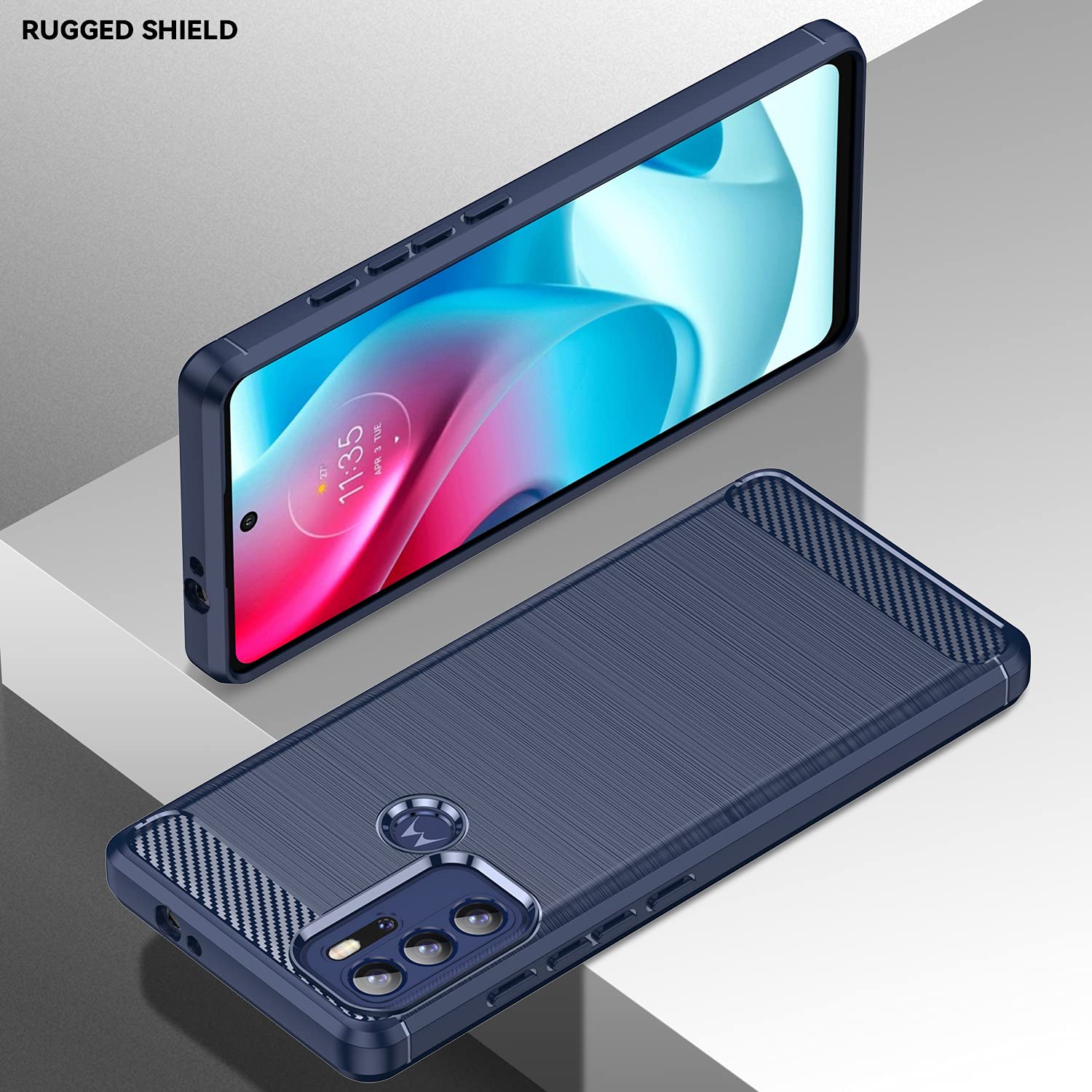 Cover RanTuo Per Motorola Moto G60S - Custodia In Silicone Morbido Antigraffio, Antiurto, Colore Blu