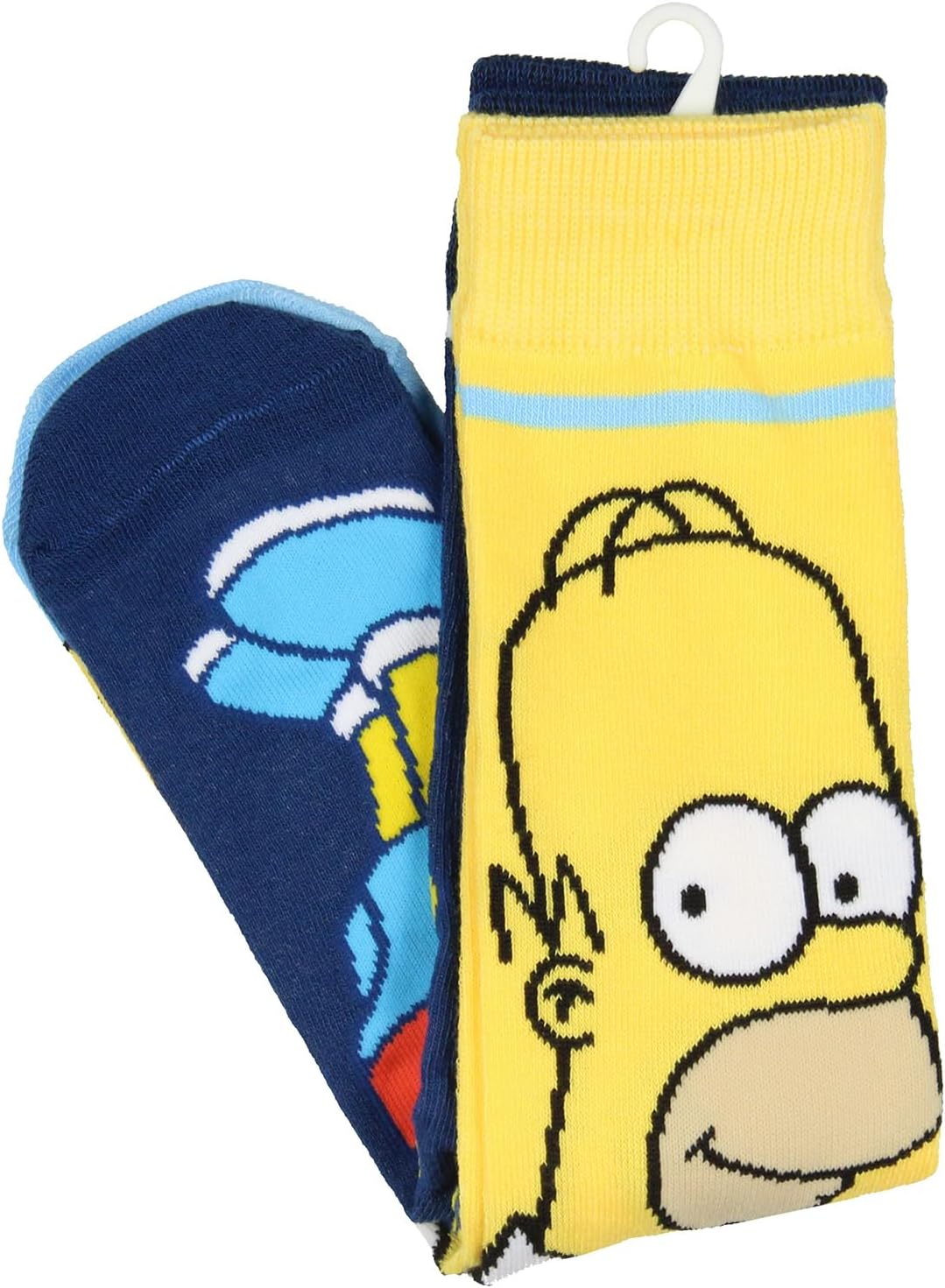 Hyp Simpsons Cartoon Socks The Simpsons Casual Novelty Bart Homer Character 2 Pack Mid Calf Mens Crew Socks Shoe Size 6-12 - Image 6