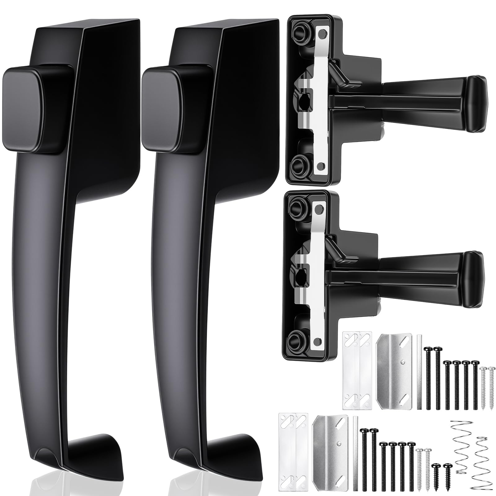 Novabright 2 Set Storm and Screen Door Handle, Black