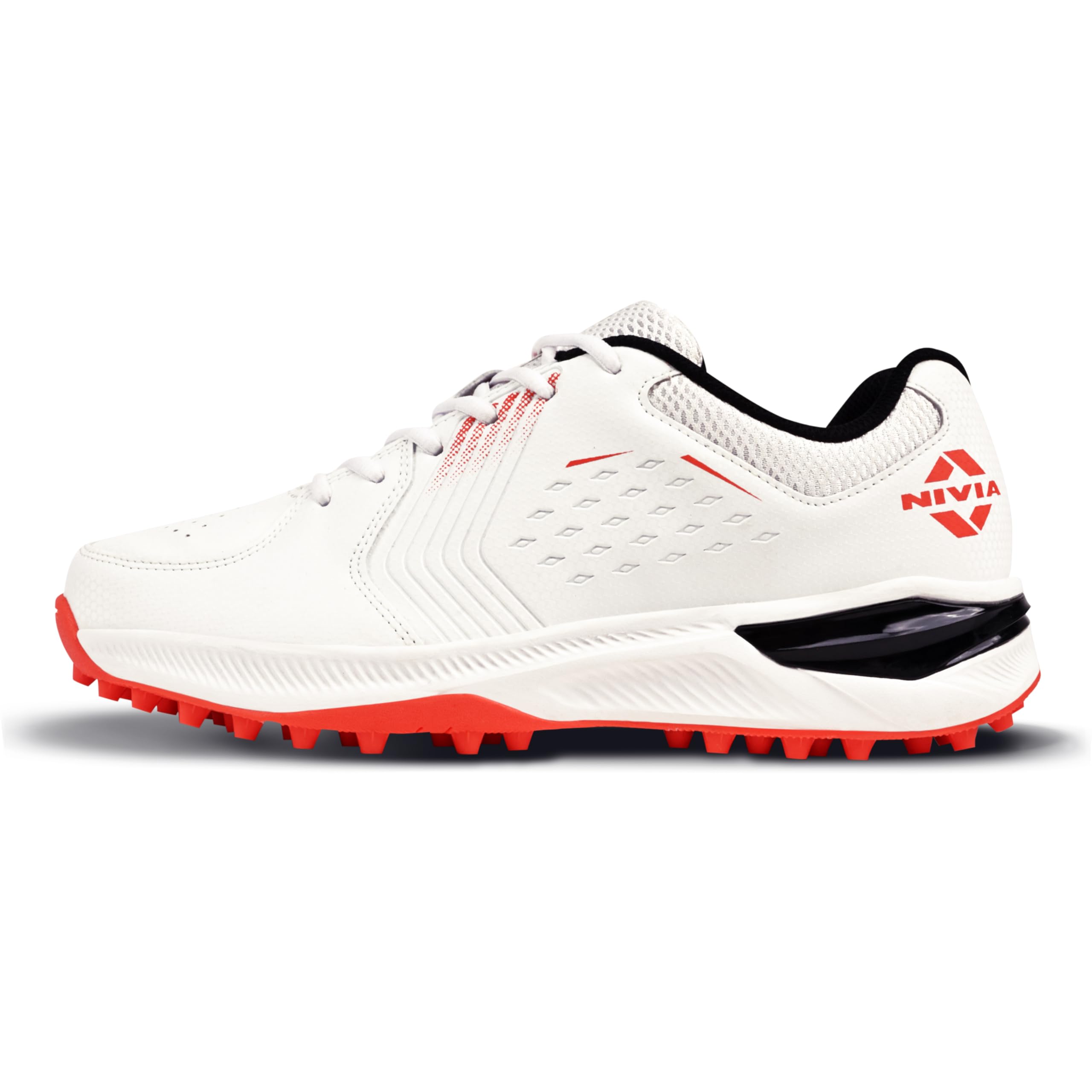 Crick 500.1.0 Cricket Shoes, Mesh & PVC Upper, Duofoam Cushioning, Full Stud Rubber Outsole, Heel Stability, All-Day Comfort, Neutral Arch for Every Play