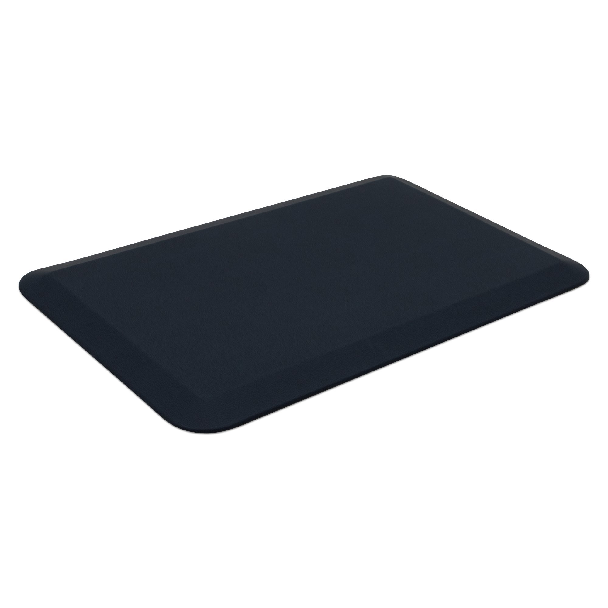 NewLife by GelPro Tapete de Cocina cómodo de diseñador antifatiga, 20 x 32 Pulgadas, Superficie Resistente a Las Manchas de Grano de Cuero Azul Marino con núcleo de Espuma ergonómica de 3/4 Pulgadas