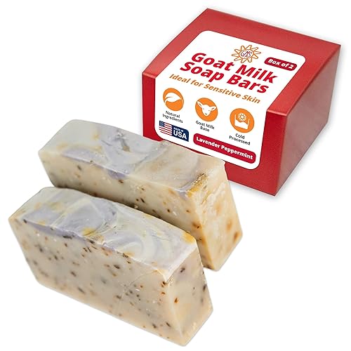 Goat Milk Stuff JabĂłn de leche de cabra - JabĂłn de menta de lavanda JabĂłn totalmente natural, barra hidratante para manos y cuerpo, para todo tipo Goat Milk Stuff JabĂłn de leche de cabra - JabĂłn de menta de lavanda JabĂłn totalmente natural, barra hidratante para manos y cuerpo, para todo tipo
