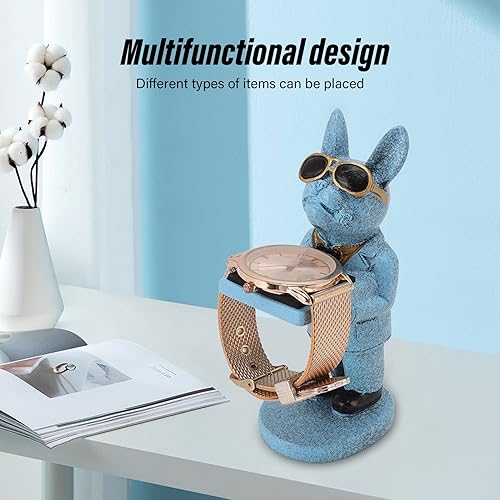 Miniatura 3 de Soporte de reloj hecho a mano, lindo modelo de figura decorativa, soporte de exhibición de reloj para joyería, reloj, pulsera, collar, hogar (perro