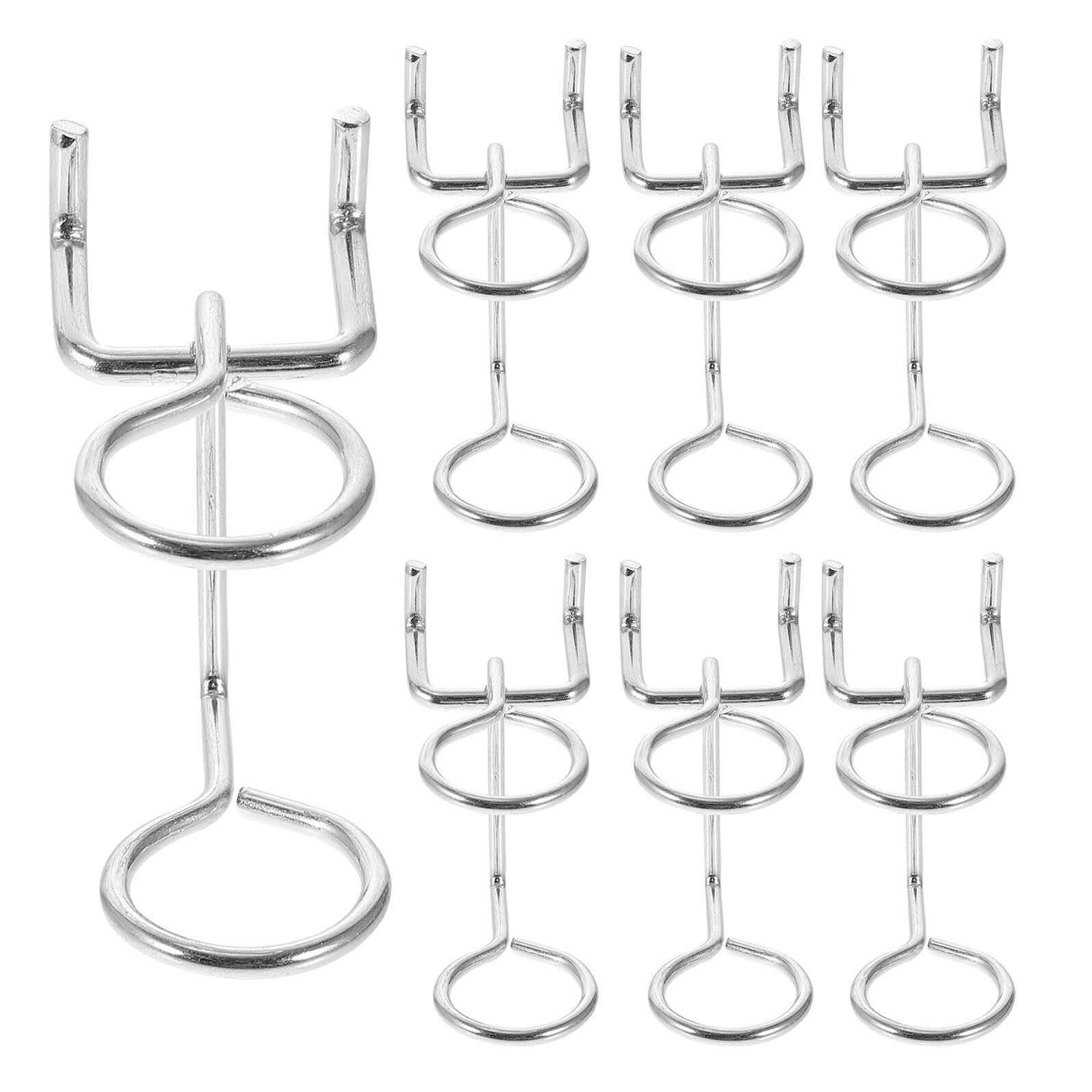 OUNONA 20 Stück Teiliges Pegboard Werkzeughalter aus Robustem Eisen Doppelte Ringhalter für Schraubendreher und Zangen Kompatibel mit Metall Nichtmetall lochwänden Vielseitig für