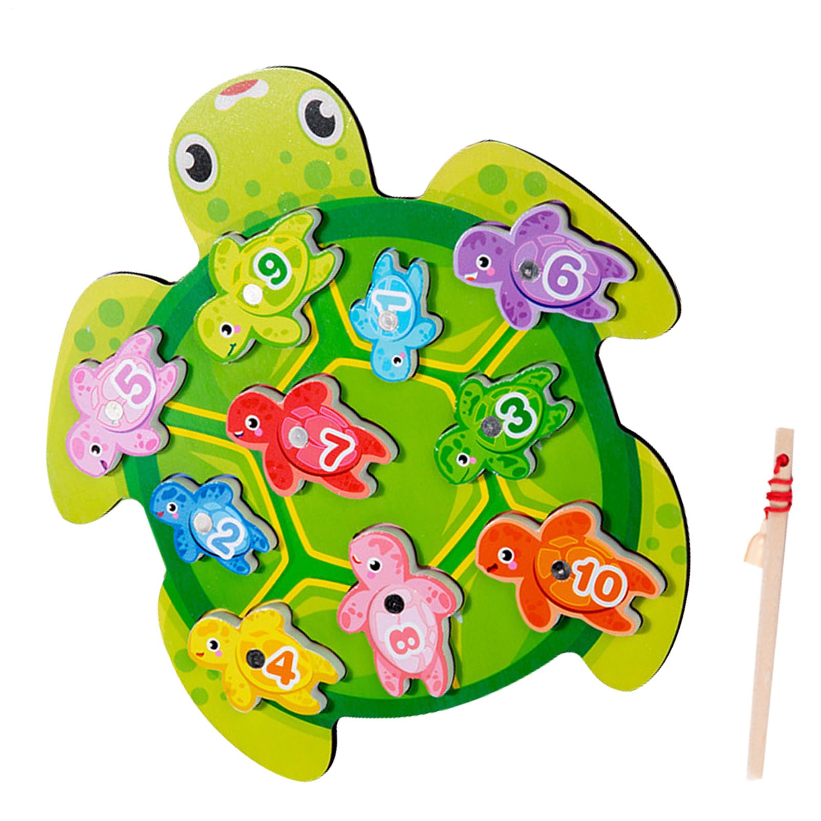 Game di pesca magnetica, giocattolo da pesca magnetico - Game di pesca dei numeri magnetici - Assistenza didattica per l'apprendimento in età prescolare, strumento di familiare interattivo per bambini