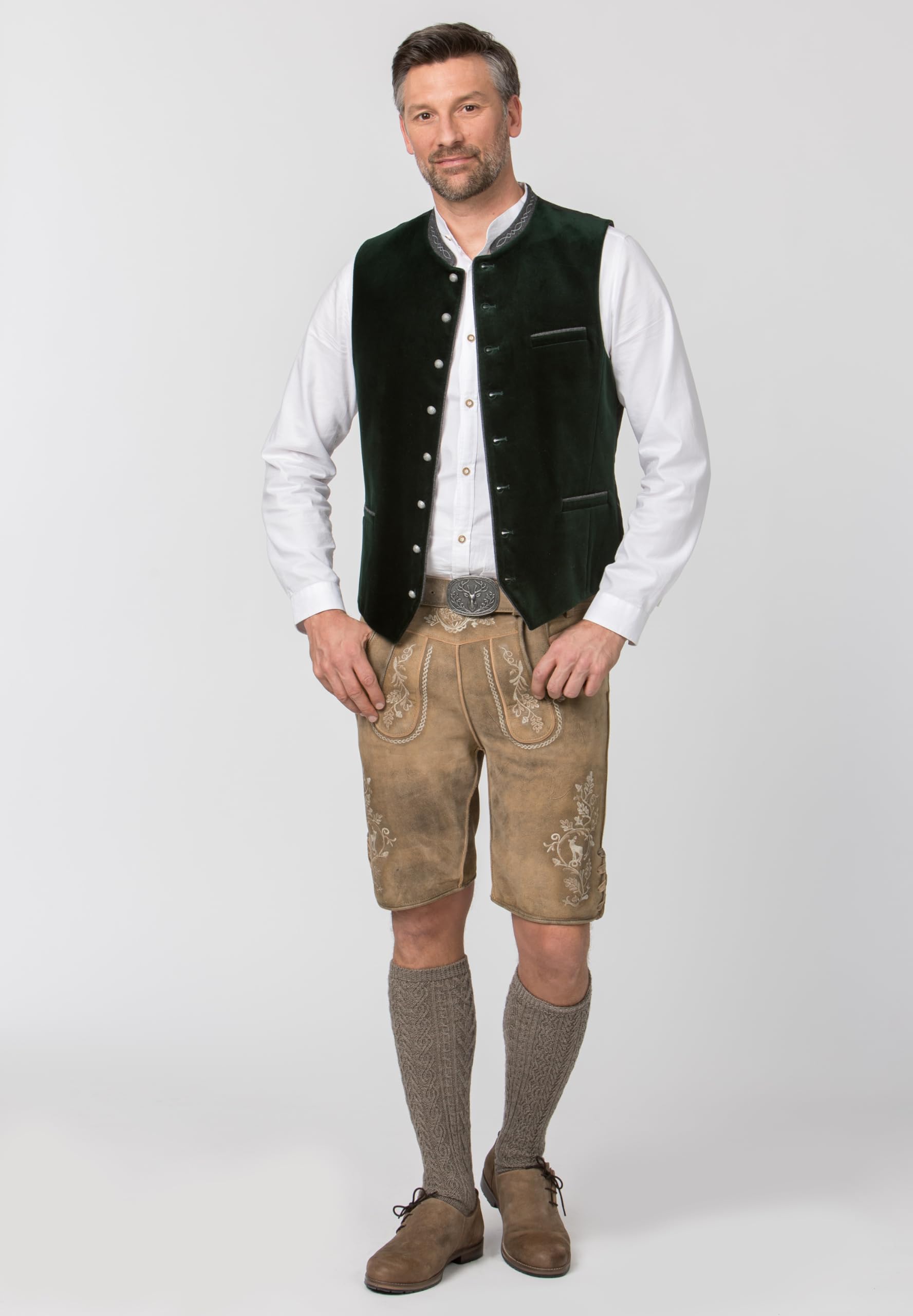 Stockerpoint Herren Trachtenweste Lorenzo I Größen 46-64 I Traditionelle & hochwertige Weste mit verstellbarem Riegel I Perfekt für Trachten & Festlichkeiten – Bild 2