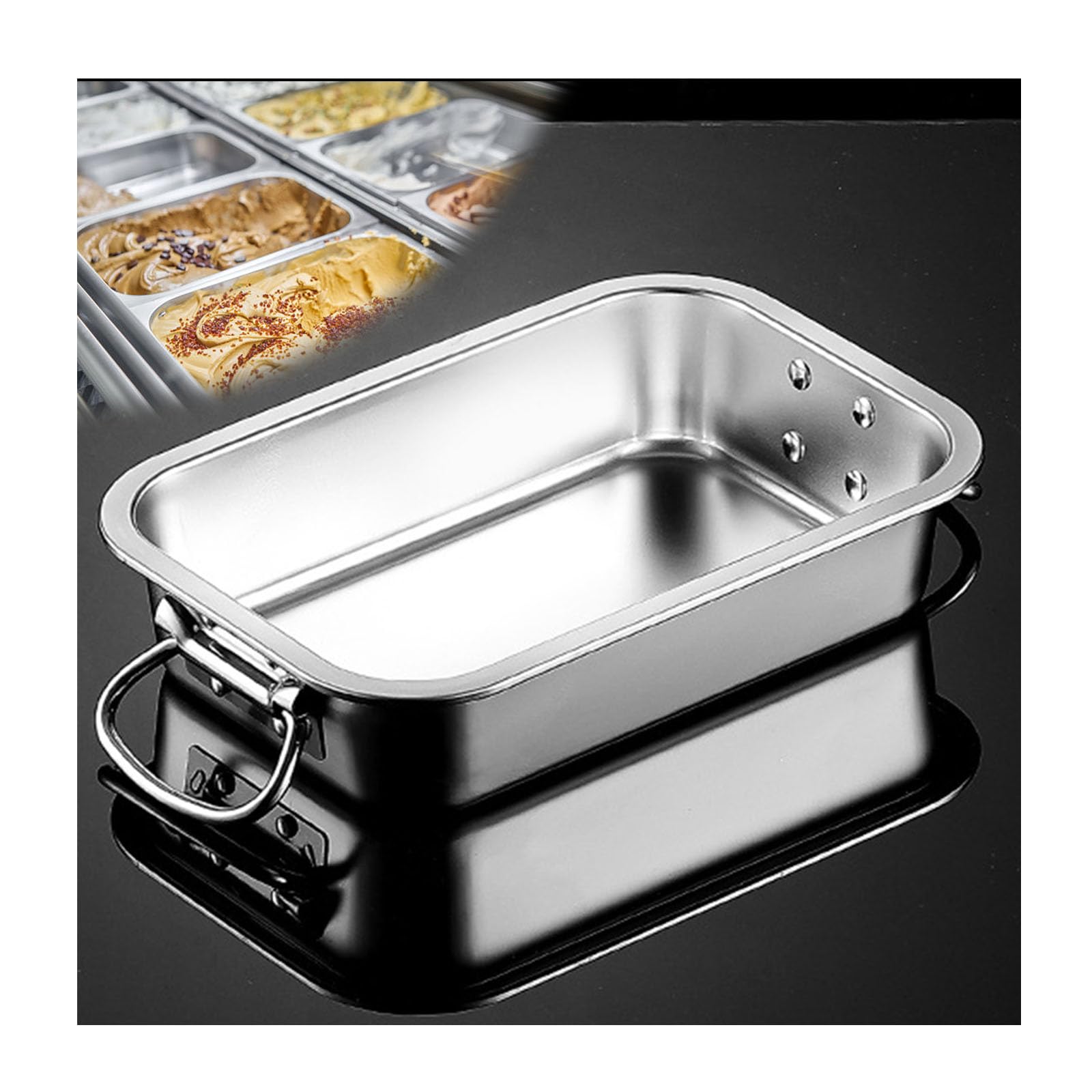 Contenitore impilabile 32 x 22 cm, 7 cm di profondità, ideale per cucina, cucina, plastica, uso commerciale, forniture per ristoranti, senza BPA