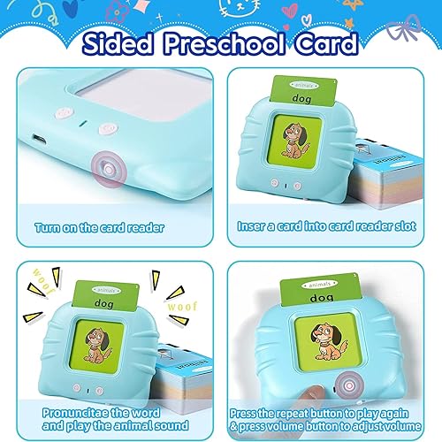 Miniatura 2 de Tarjetas didácticas de aprendizaje temprano, juguete educativo interactivo para niños pequeños con 224 palabras visuales, terapia del habla,