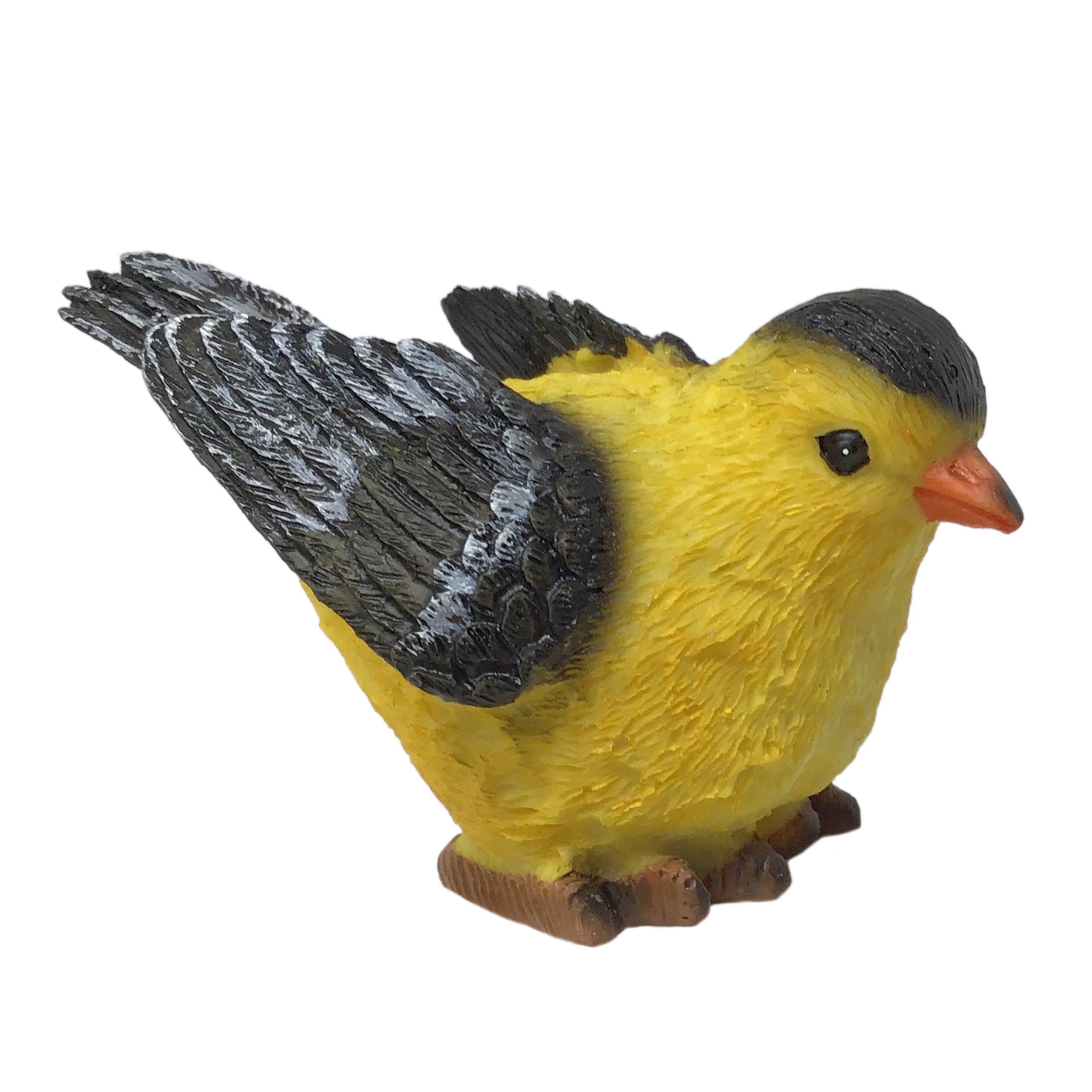 BANBERRY DESIGNS Set di 6 statuine di uccelli cardellini, decorazione a forma di uccello, altezza 7,6 cm