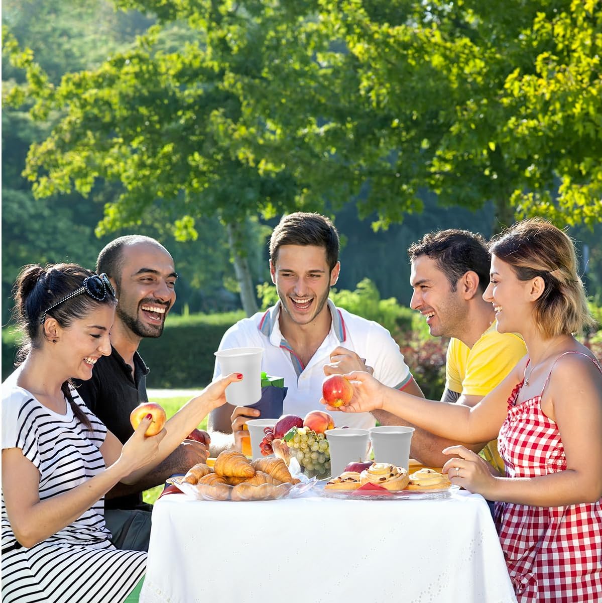 40 Pack 16 oz Aluminum Party Cups,Metal Cups Reusable Aluminum Drinking Cups,Coffee Cups,Disposable Aluminums Beers Cups for Family Gatherings,Outdoor Events and Parties! (16oz Silver) - Image 2