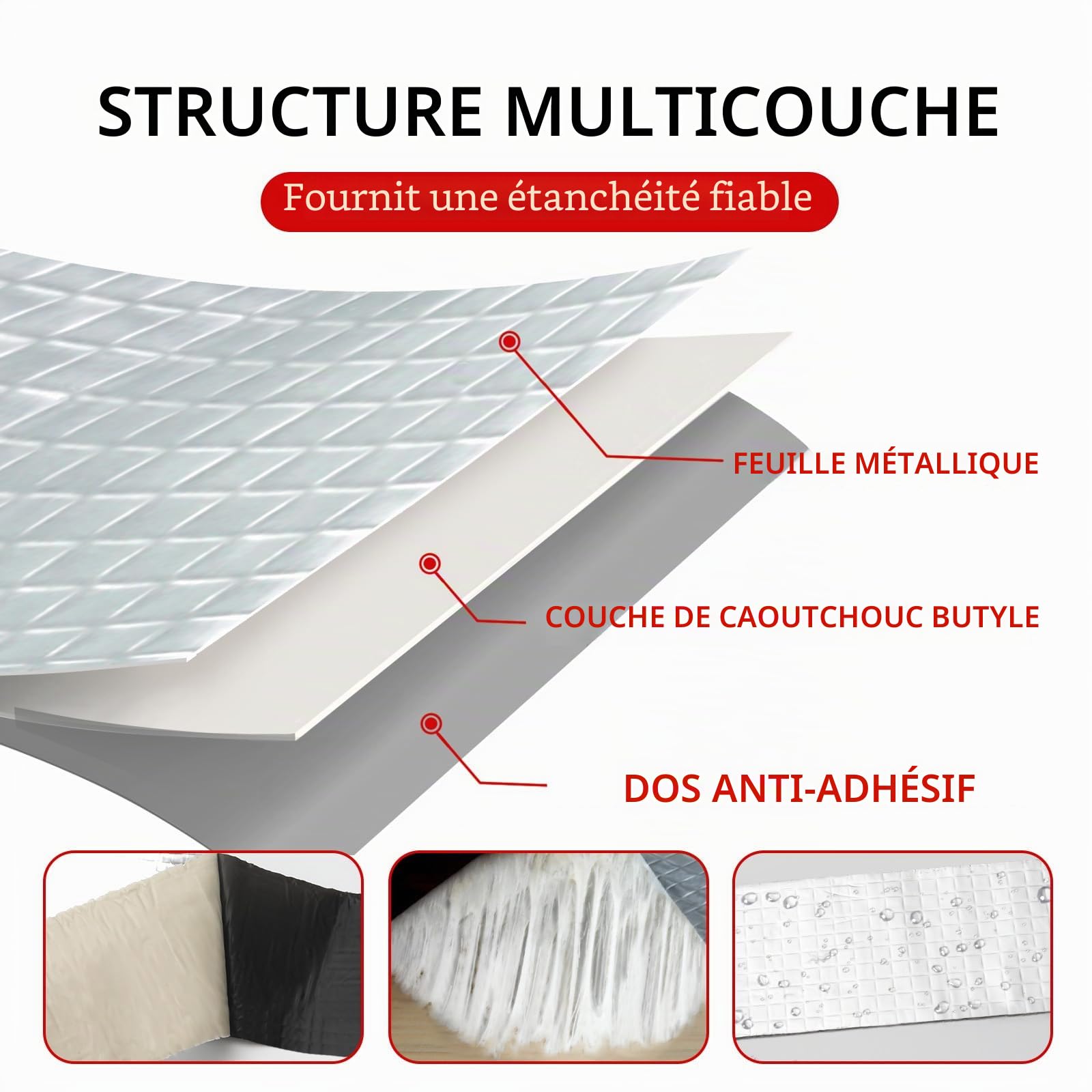 WELSTIK Ruban butyle imperméable aluminium argenté 50 mm x 10 m pour étanchéité toit camping-car fenêtres