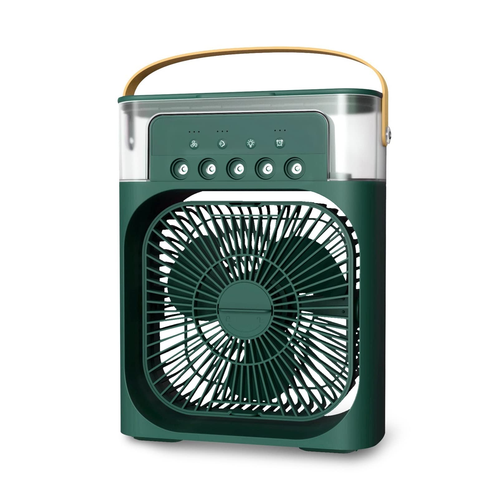 USB Water Mist Fun Humidification Fan Home Outdoor Spray Electric Cooling Air Conditioner Humidifier Airflow Comfort Refreshing Breeze(Green)